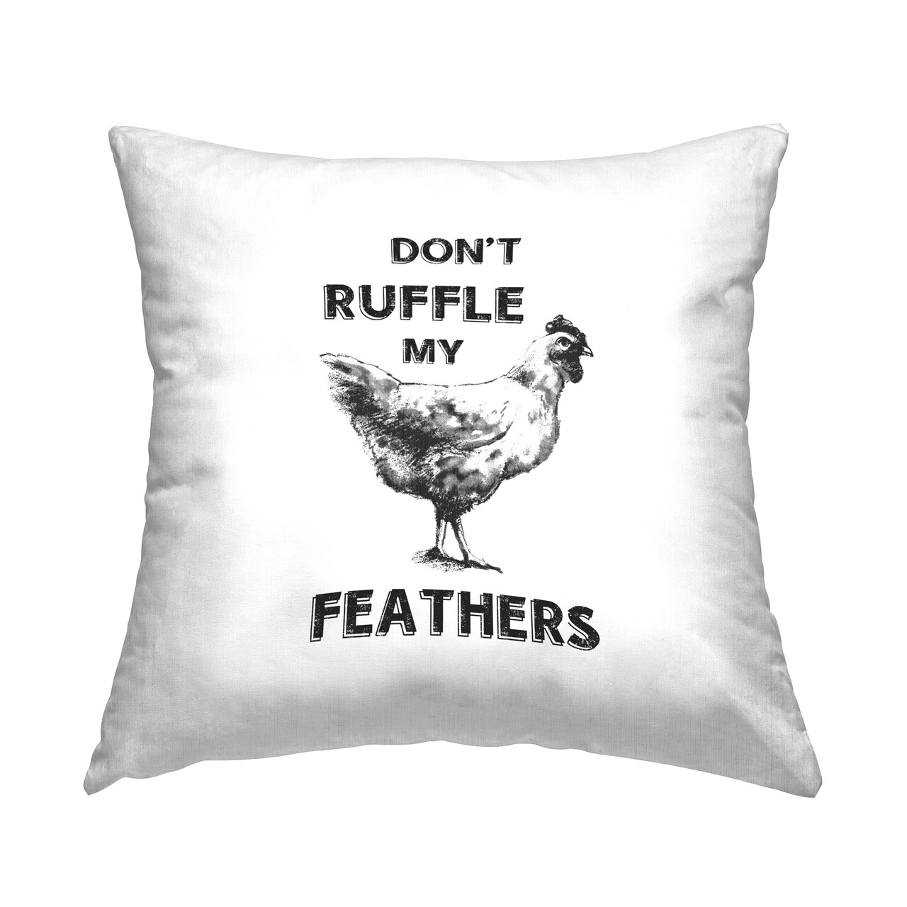 Sassy Rooster Ruffled Feathers Decorative Printed Throw Pillow Design by Conrad Knutsen, 18 x 7 x 18